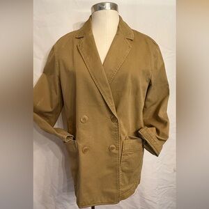 Madewell Jacket Blazer Double-Breasted Tan chino khaki NWT SMALL